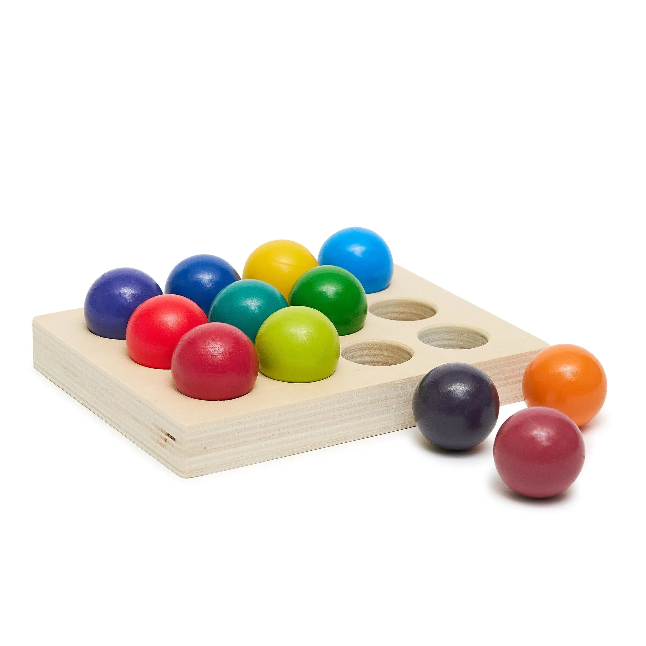 Wooden Coloured Matching Balls