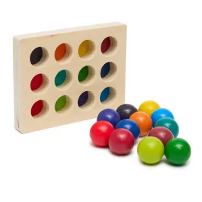 Wooden Coloured Matching Balls