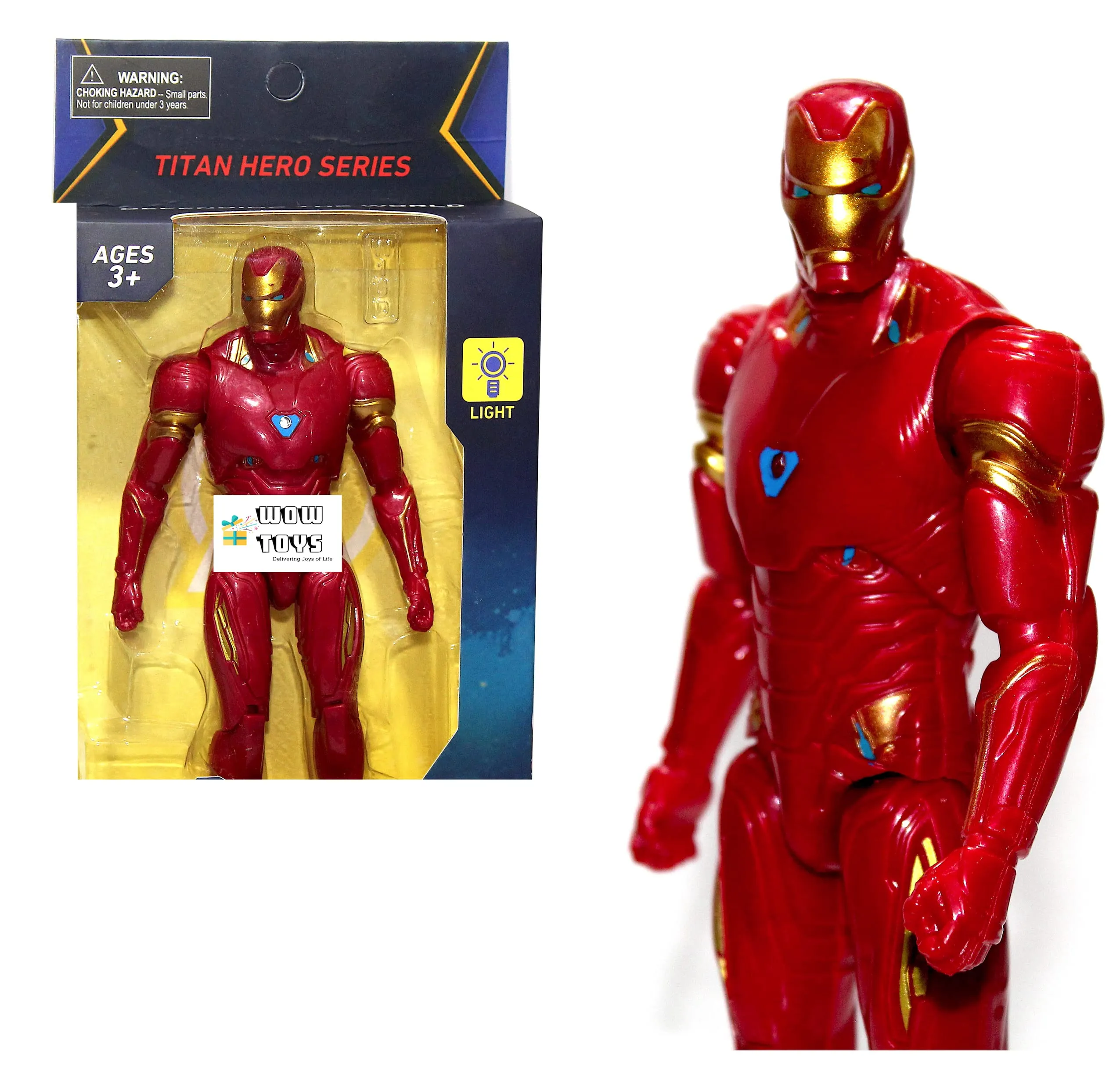 WOW Toys - Delivering Joys of Life|| Red Guy Super Hero Realistic Action Figure Toy, Pack of 1, Titan Series